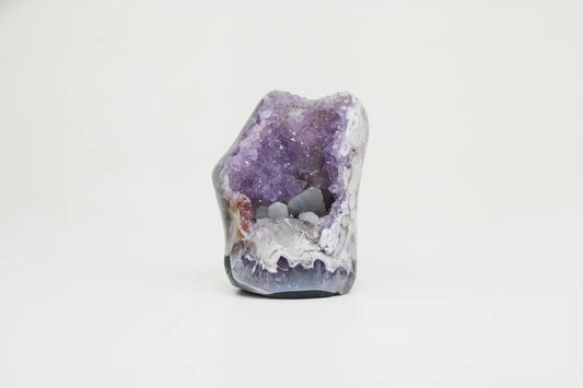 Erebus · Polished Agate with Amethyst & Calcite Cavity | Amethystore