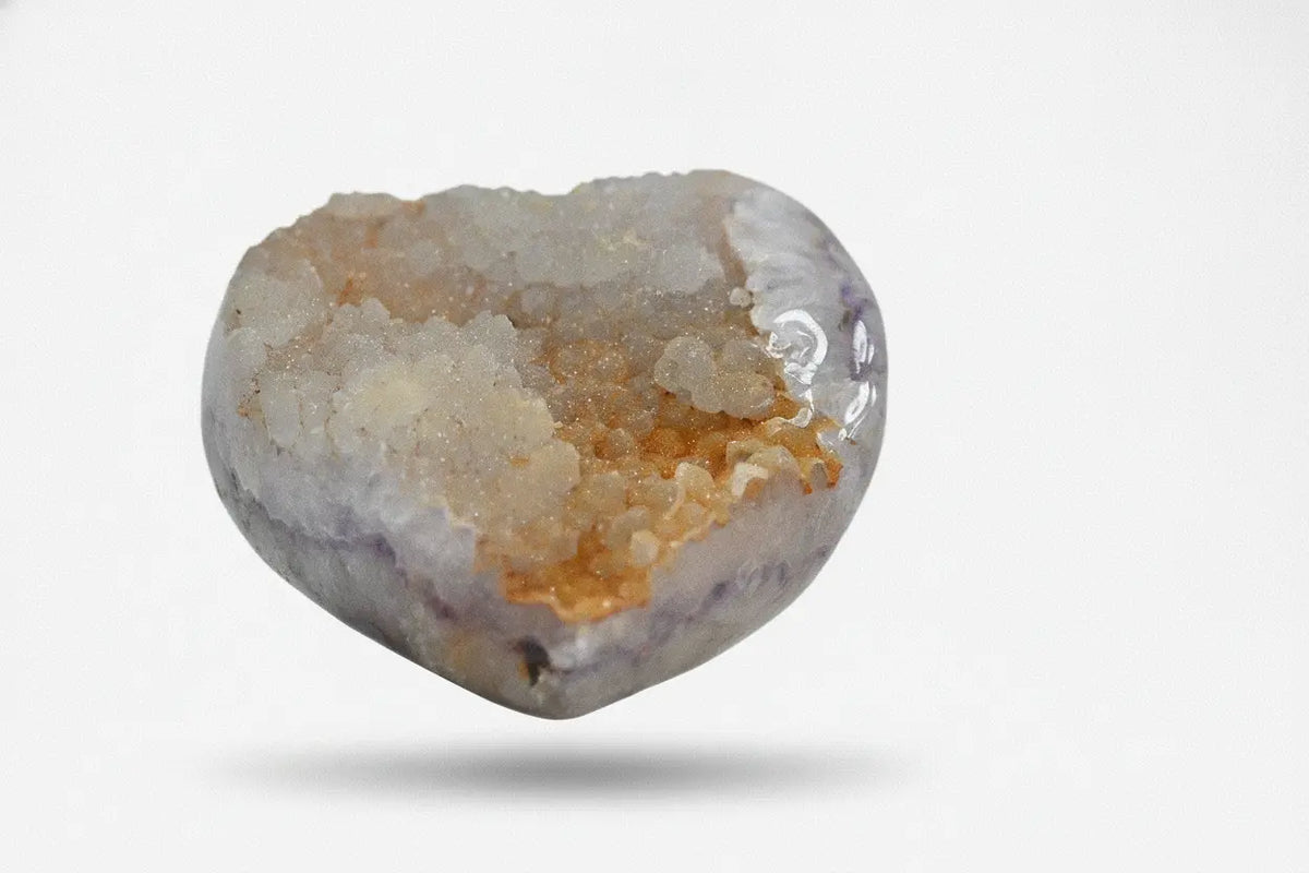 Amara · Amethyst Heart with Orange Sugar Druzy - view 2
