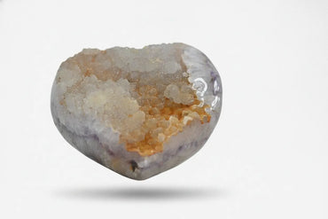 Amara · Amethyst Heart with Orange Sugar Druzy - view 2