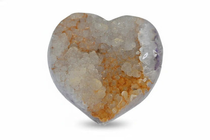 Amara · Amethyst Heart with Orange Sugar Druzy - view 4