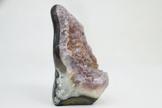 Amber · Amethyst with Sugar Druzy and Yellow Banding | Amethystore