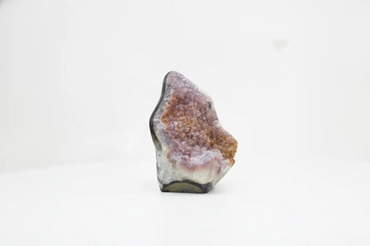 Amber · Amethyst with Sugar Druzy and Yellow Banding - view 3