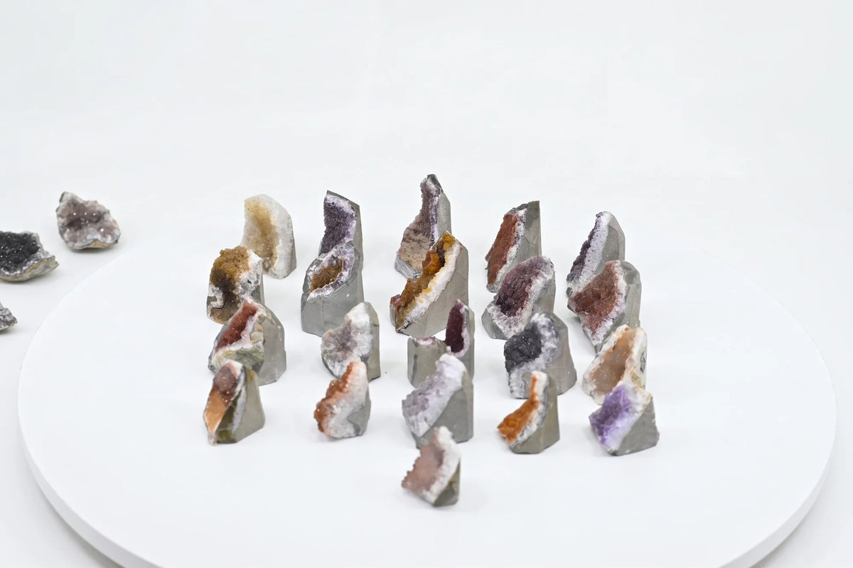 Astraea · Cut-Base Natural Rainbow Amethyst with Sugar Druzy - view 2