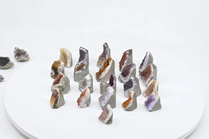 Astraea · Cut-Base Natural Rainbow Amethyst with Sugar Druzy - view 2