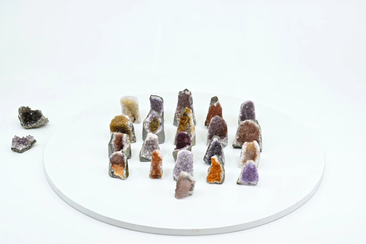 Astraea · Cut-Base Natural Rainbow Amethyst with Sugar Druzy - view 3
