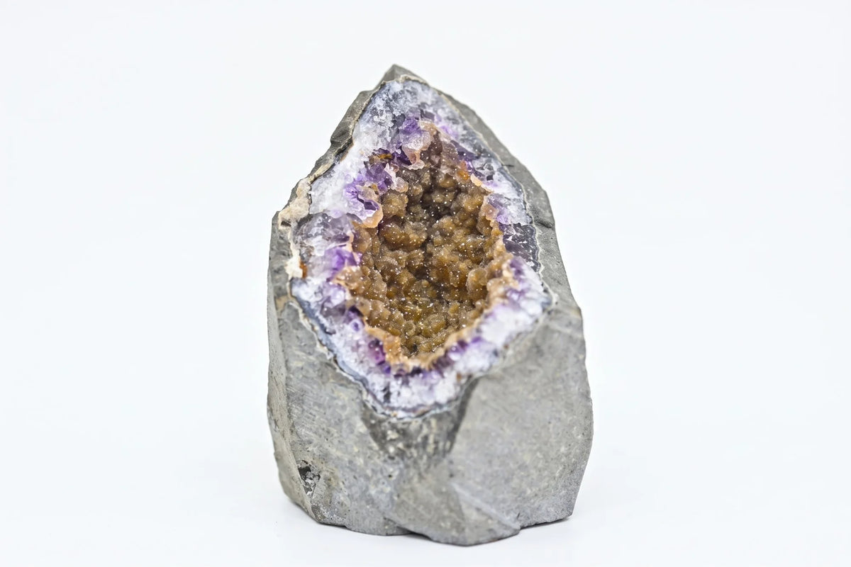 Astraea · Cut-Base Natural Rainbow Amethyst with Sugar Druzy - view 4