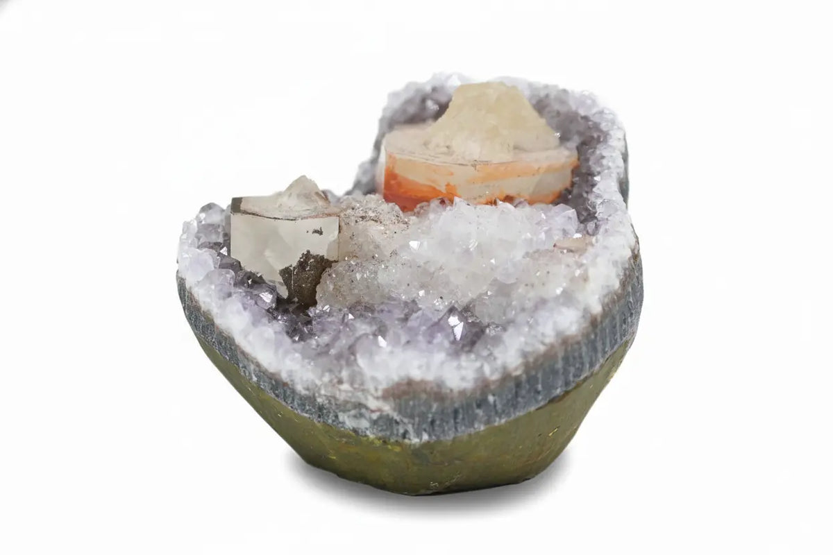 Aurelia · Amethyst Cupcake with Hexagonal Orange Calcite - view 4