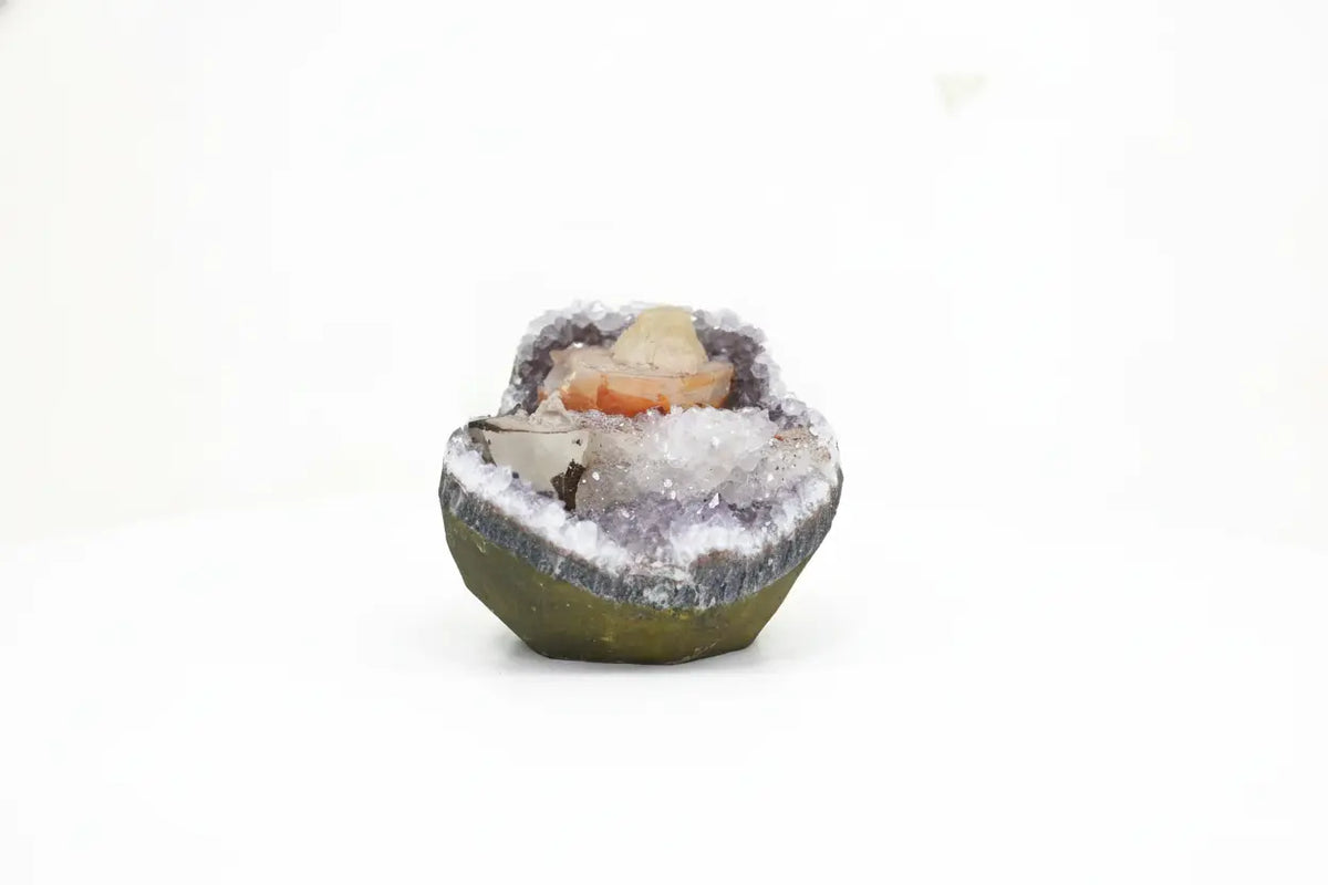Aurelia · Amethyst Cupcake with Hexagonal Orange Calcite - view 5