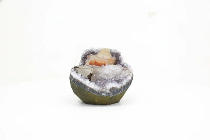 Aurelia · Amethyst Cupcake with Hexagonal Orange Calcite - view 5