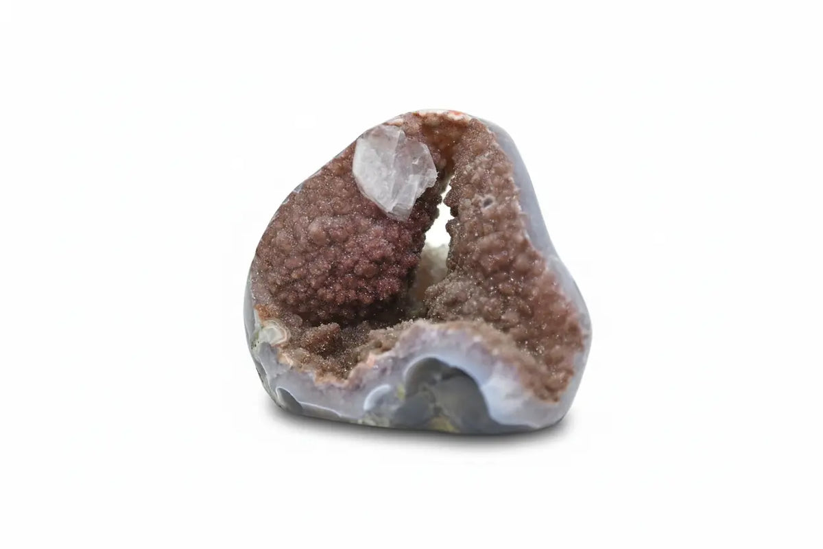 Aurora · Amethyst with Orange Rainbow Cavity & Calcite | Amethystore