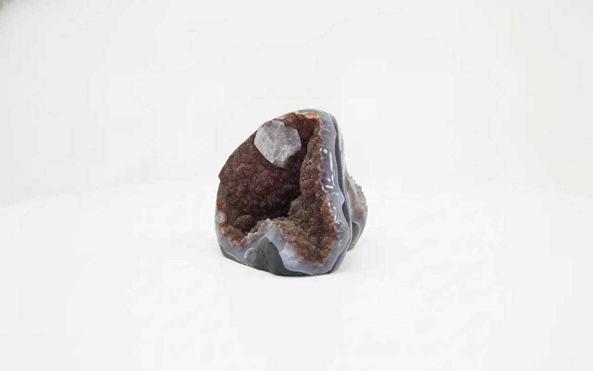 Aurora · Amethyst with Orange Rainbow Cavity & Calcite - view 3