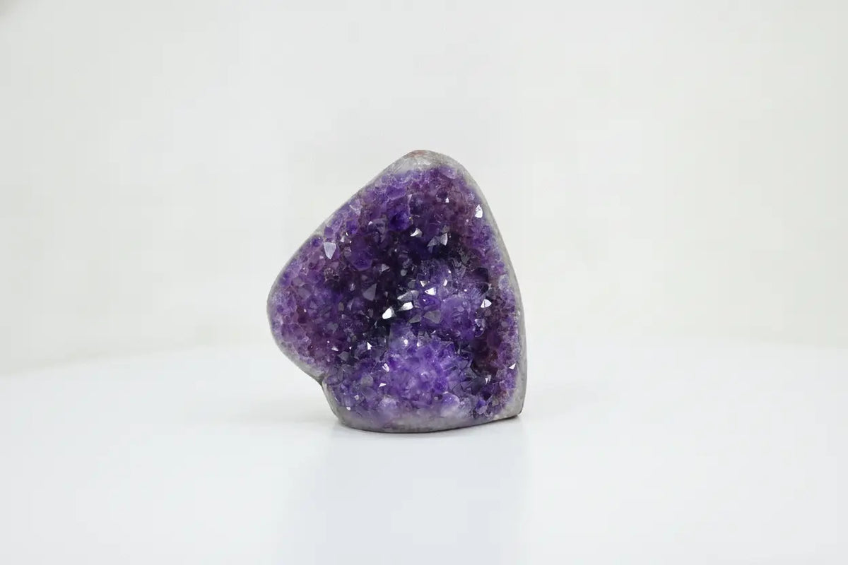 Basalt · Cut-Base Amethyst with Natural Formations - view 2