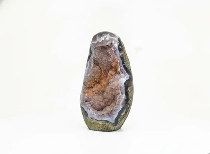 Coral · Amethyst with Pink Sugar Druzy and Orange Banding - view 4