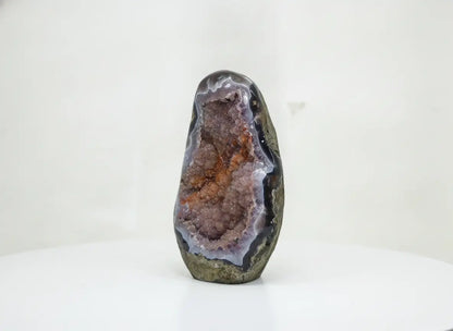Coral · Amethyst with Pink Sugar Druzy and Orange Banding - view 5