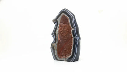 Ember · Polished Agate Body with Orange Amethyst Crystals | Amethystore