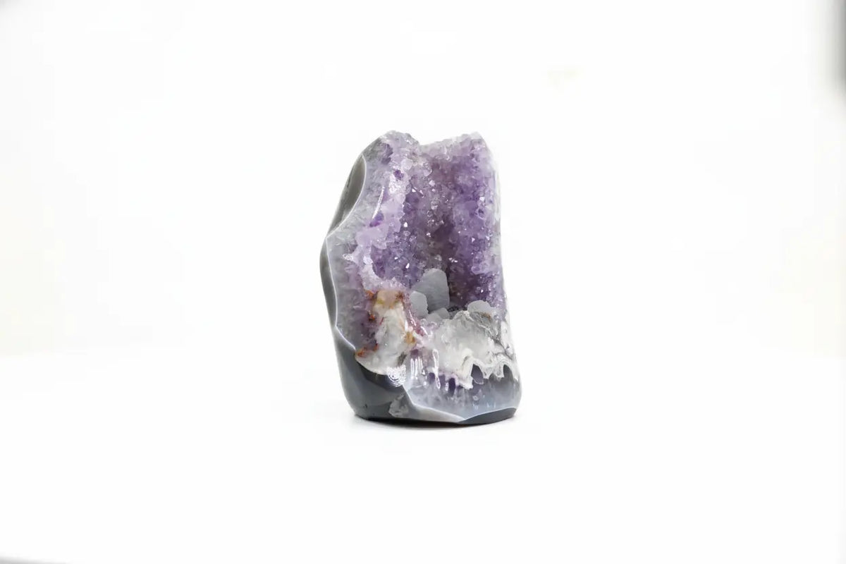 Erebus · Polished Agate with Amethyst & Calcite Cavity - view 2