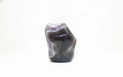 Erebus · Polished Agate with Amethyst & Calcite Cavity - view 5