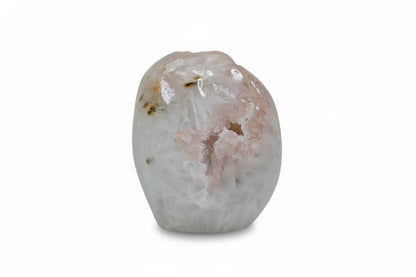 Heather · Cut-Base Pink Quartz, Polished, with Calcite - view 3