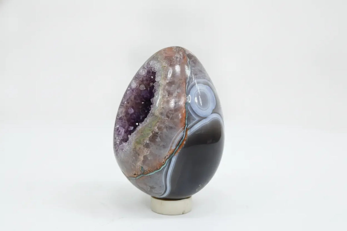 Io · Rainbow Amethyst Egg with Cavity - view 2