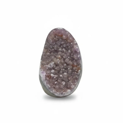 Iris · Cut-Base Rainbow Amethyst with Sugar Druzy, Polished | Amethystore