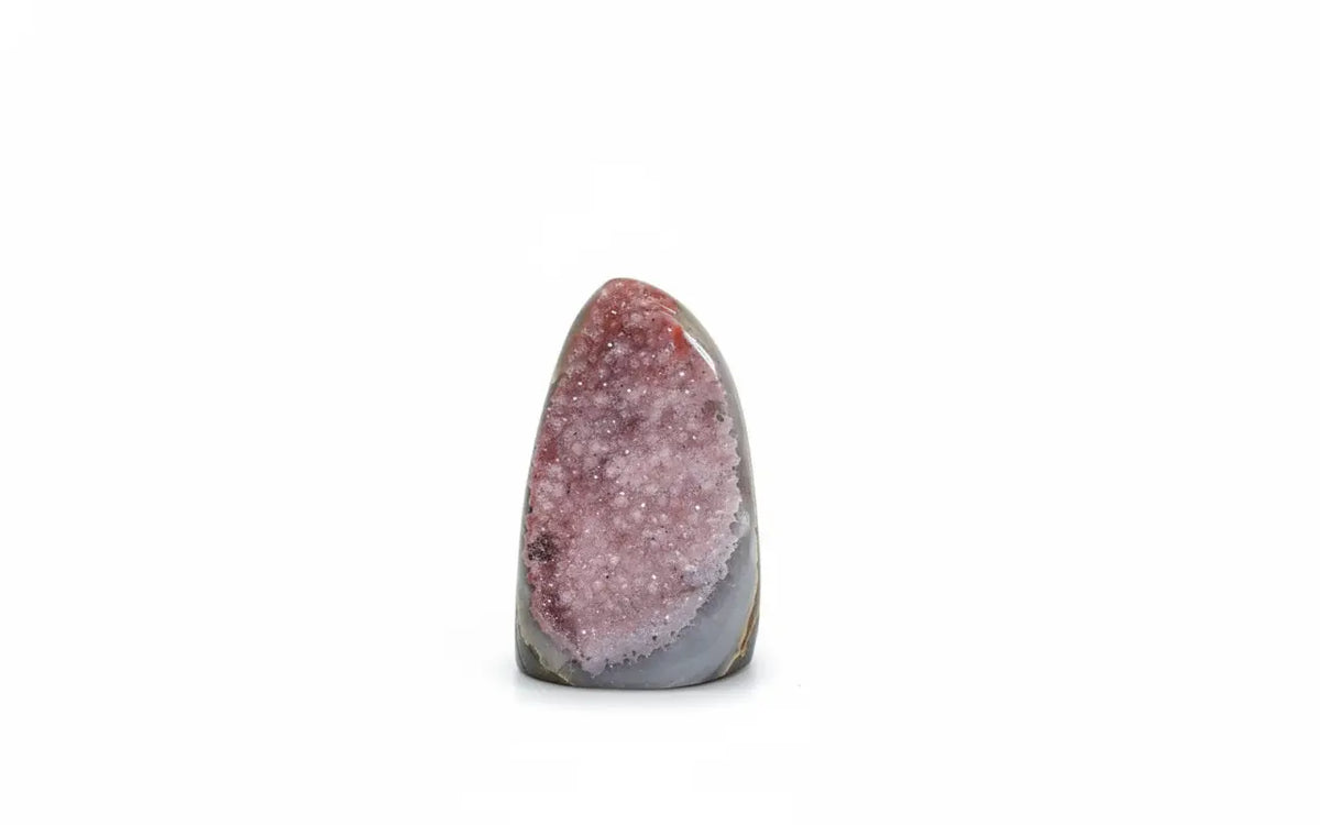 Iris · Cut-Base Rainbow Amethyst with Sugar Druzy, Polished - view 2