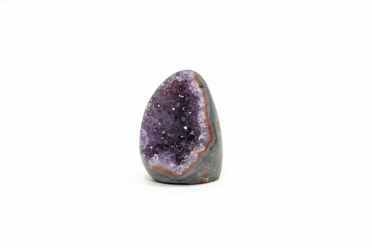 Iris · Cut-Base Rainbow Amethyst with Sugar Druzy, Polished - view 4