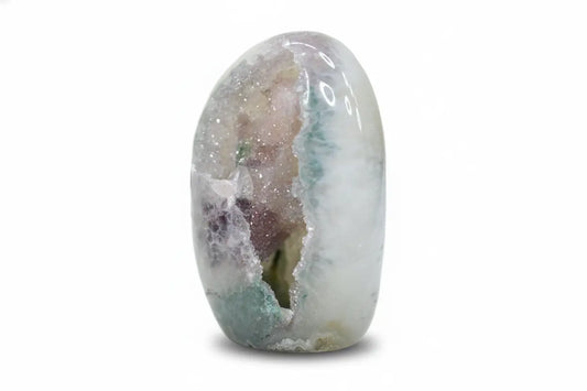 Juniper · Polished Amethyst Quartz with Green Crystals | Amethystore