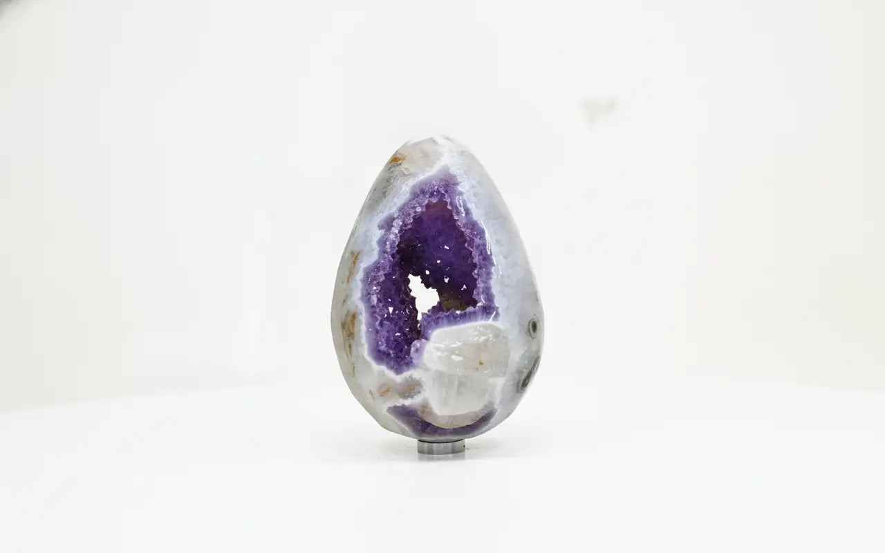 Maia · Polished Amethyst Egg with Open Cavity | Amethystore