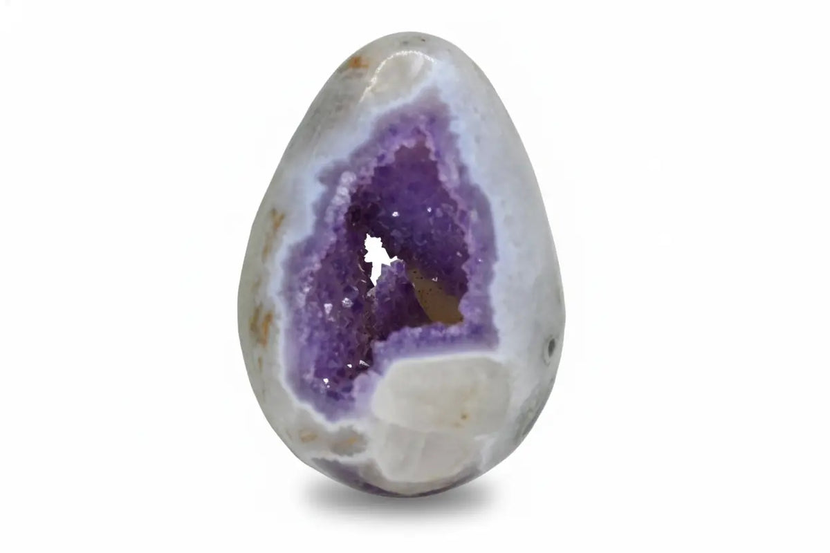 Maia · Polished Amethyst Egg with Open Cavity - view 3