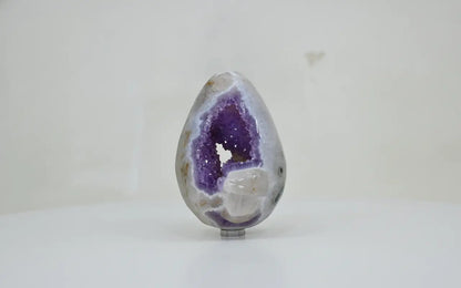 Maia · Polished Amethyst Egg with Open Cavity - view 5