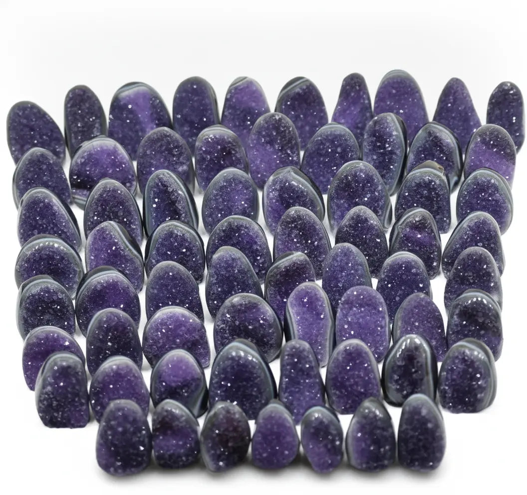 Mosaic · Mini Cut-Base Agate & Amethyst Lot - view 3