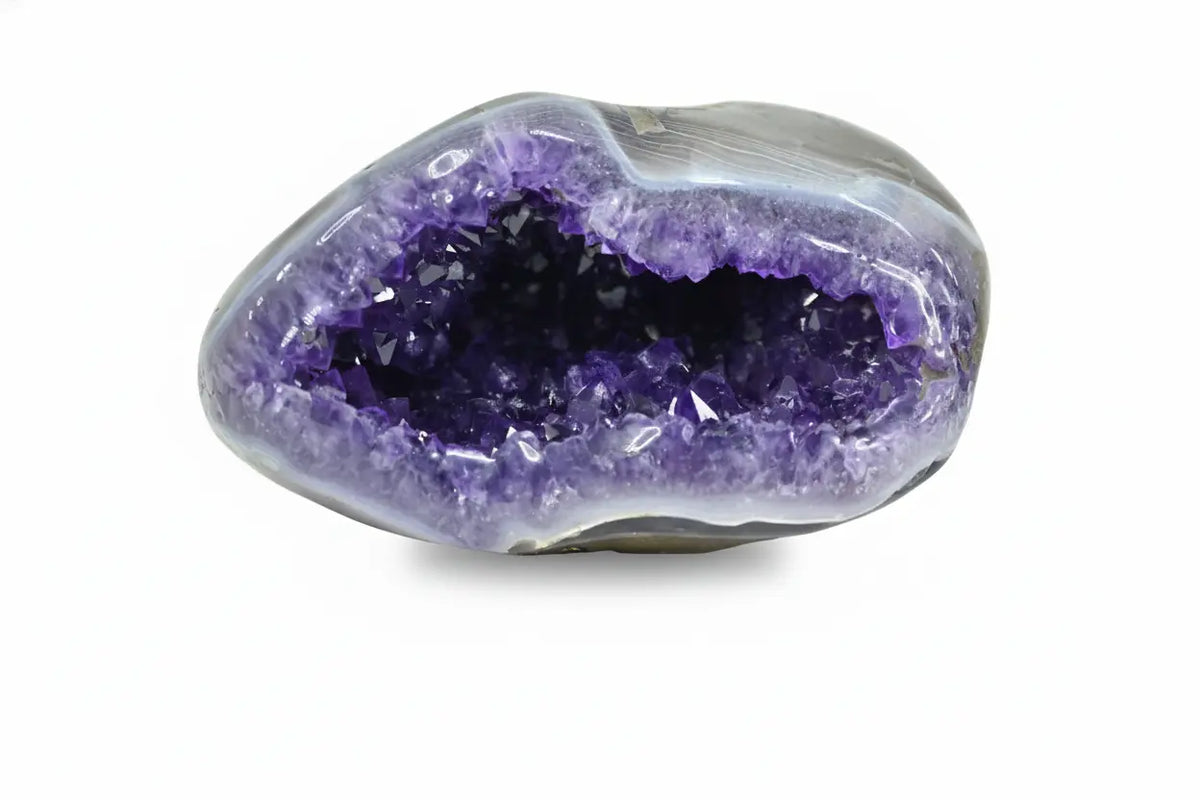 Nyx · Polished Amethyst Geode, Deep Purple | Amethystore
