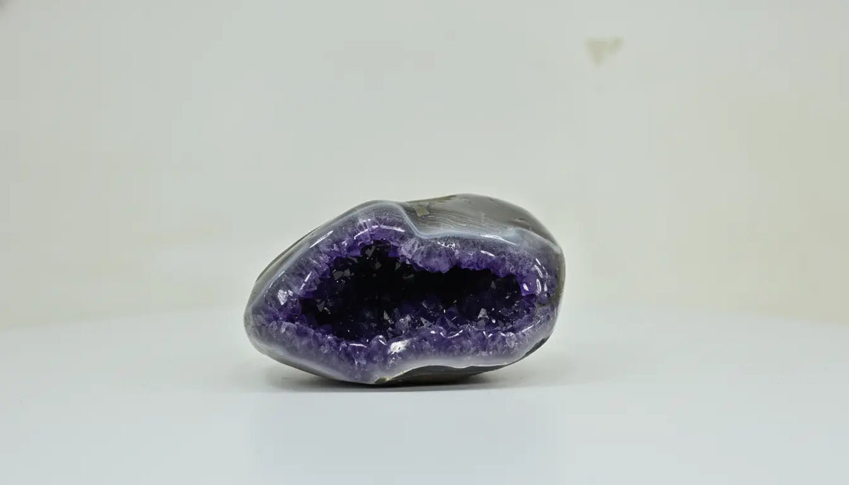 Nyx · Polished Amethyst Geode, Deep Purple - view 2