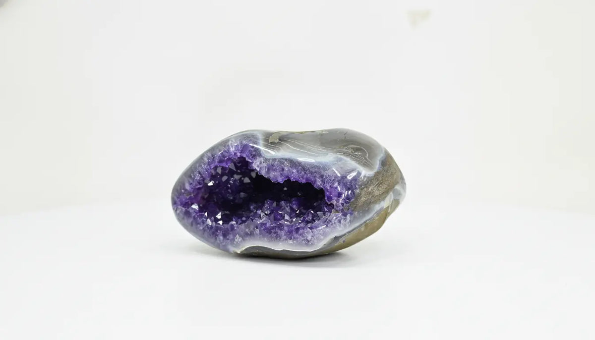 Nyx · Polished Amethyst Geode, Deep Purple - view 4