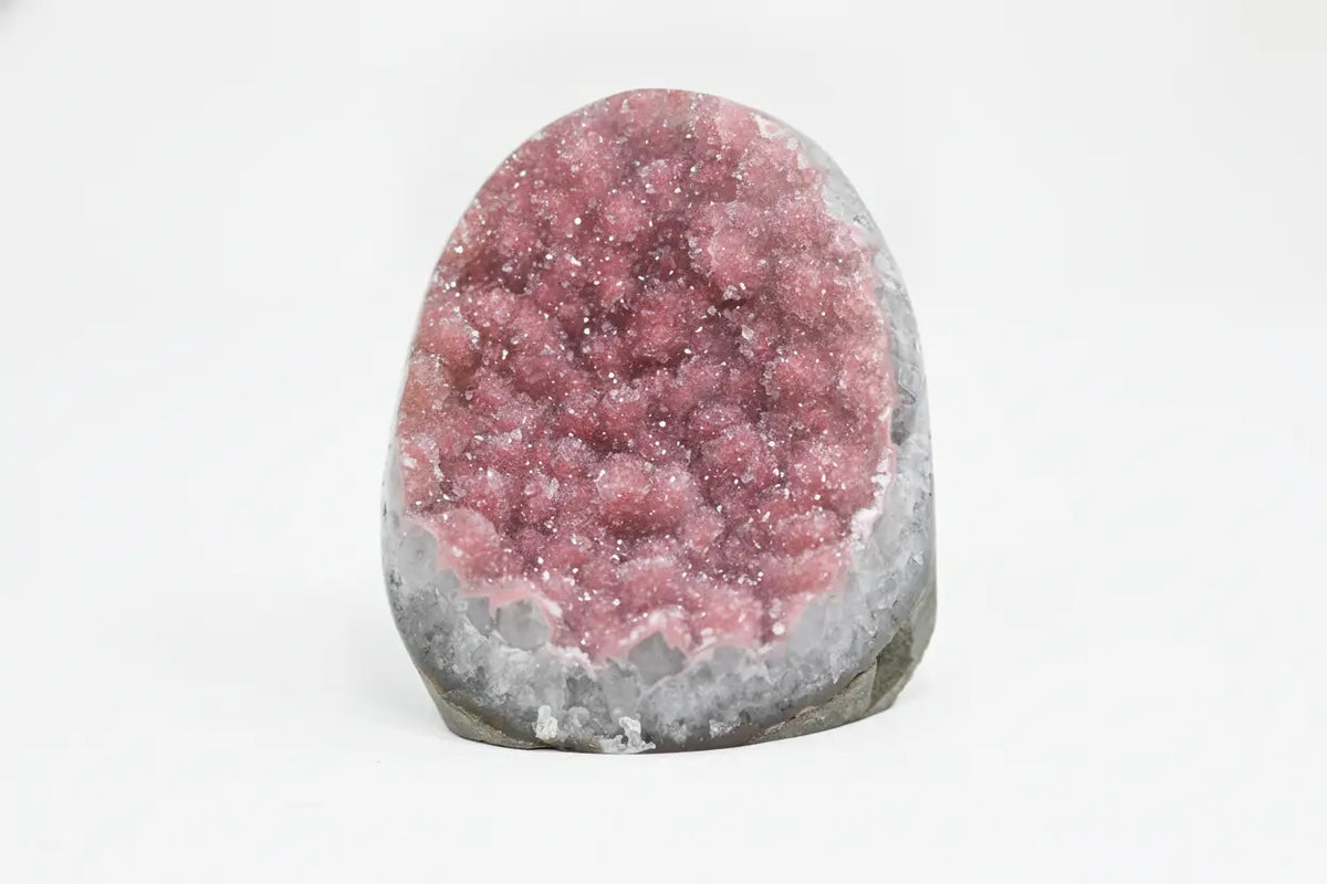Peony · Cut-Base Amethyst with Pink Sugar Druzy | Amethystore