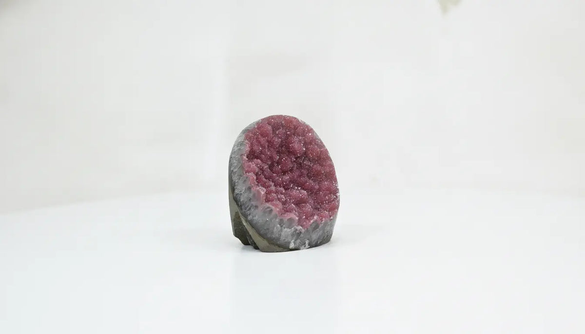 Peony · Cut-Base Amethyst with Pink Sugar Druzy - view 3