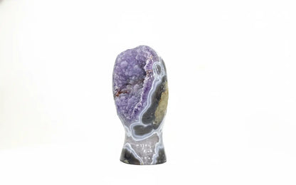 Pollux · Amethyst Free-Form, Twin Crystal with Sugar Druzy - view 2