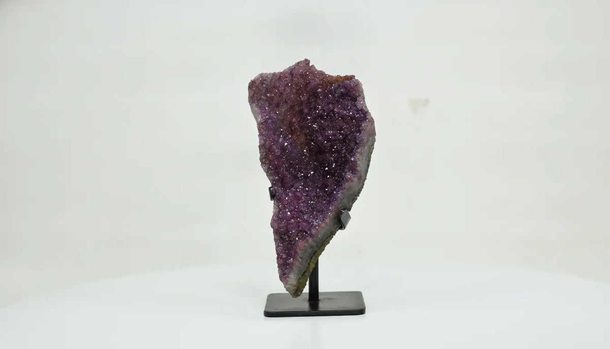 Rowan · Rainbow Pink Amethyst on Iron Base | Amethystore
