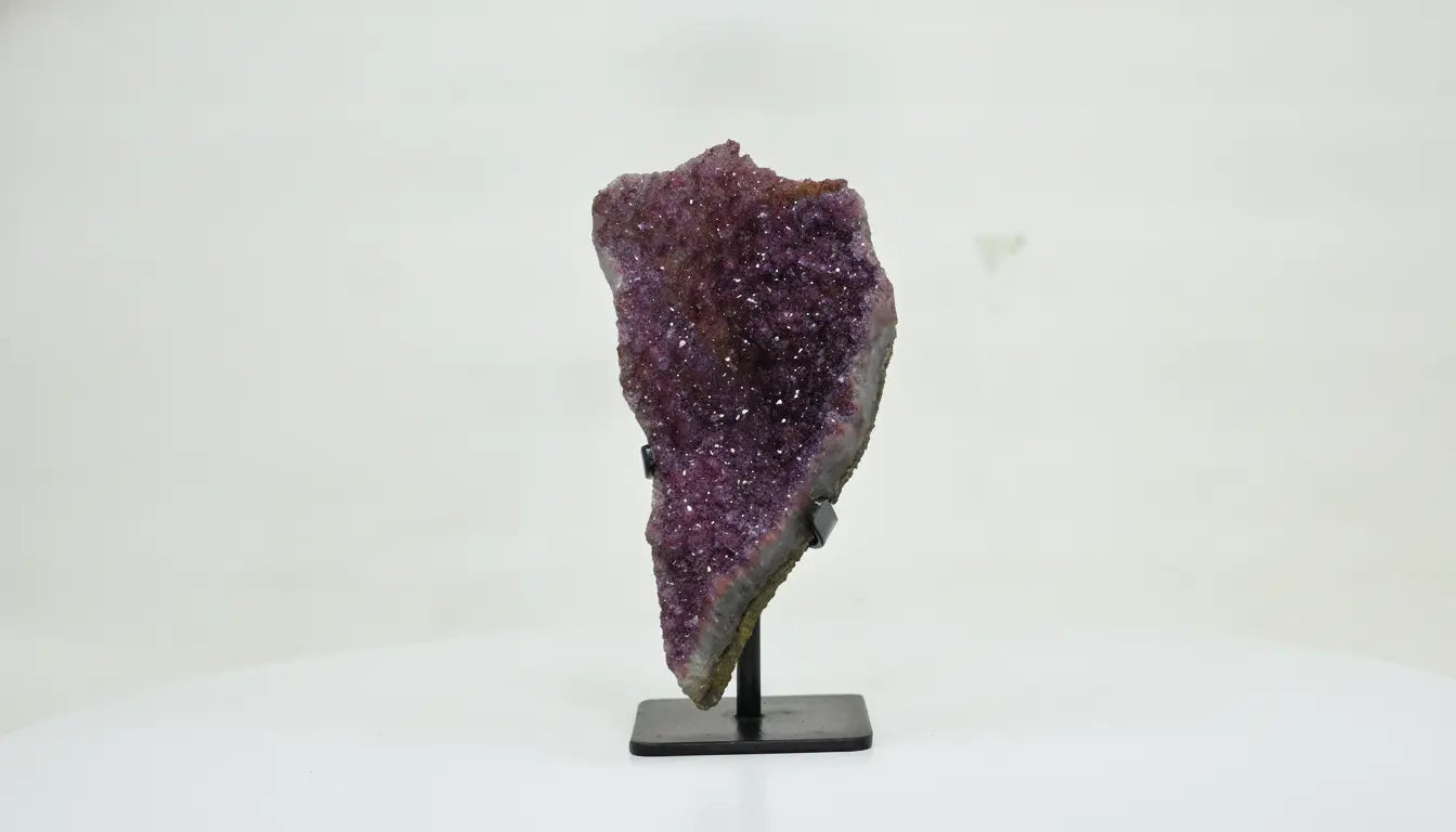 Rowan · Rainbow Pink Amethyst on Iron Base | Amethystore