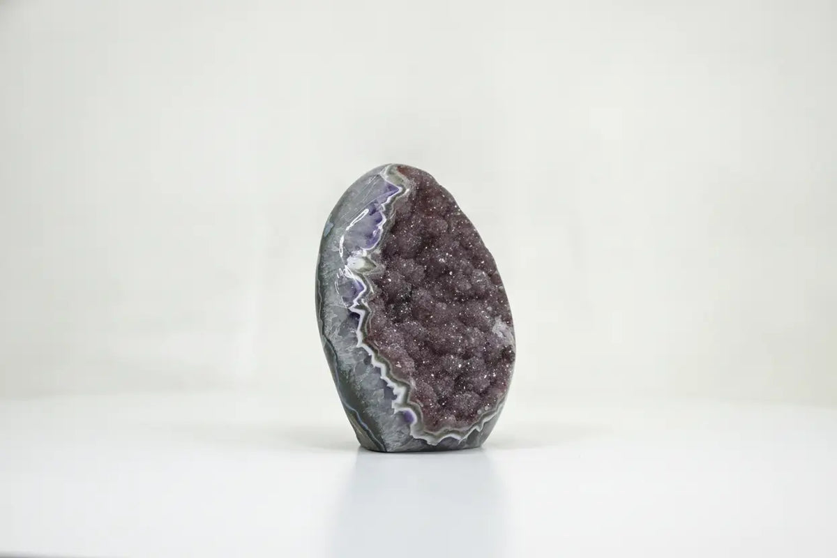 Rust · Reddish Amethyst with Banded Polished Edges | Amethystore