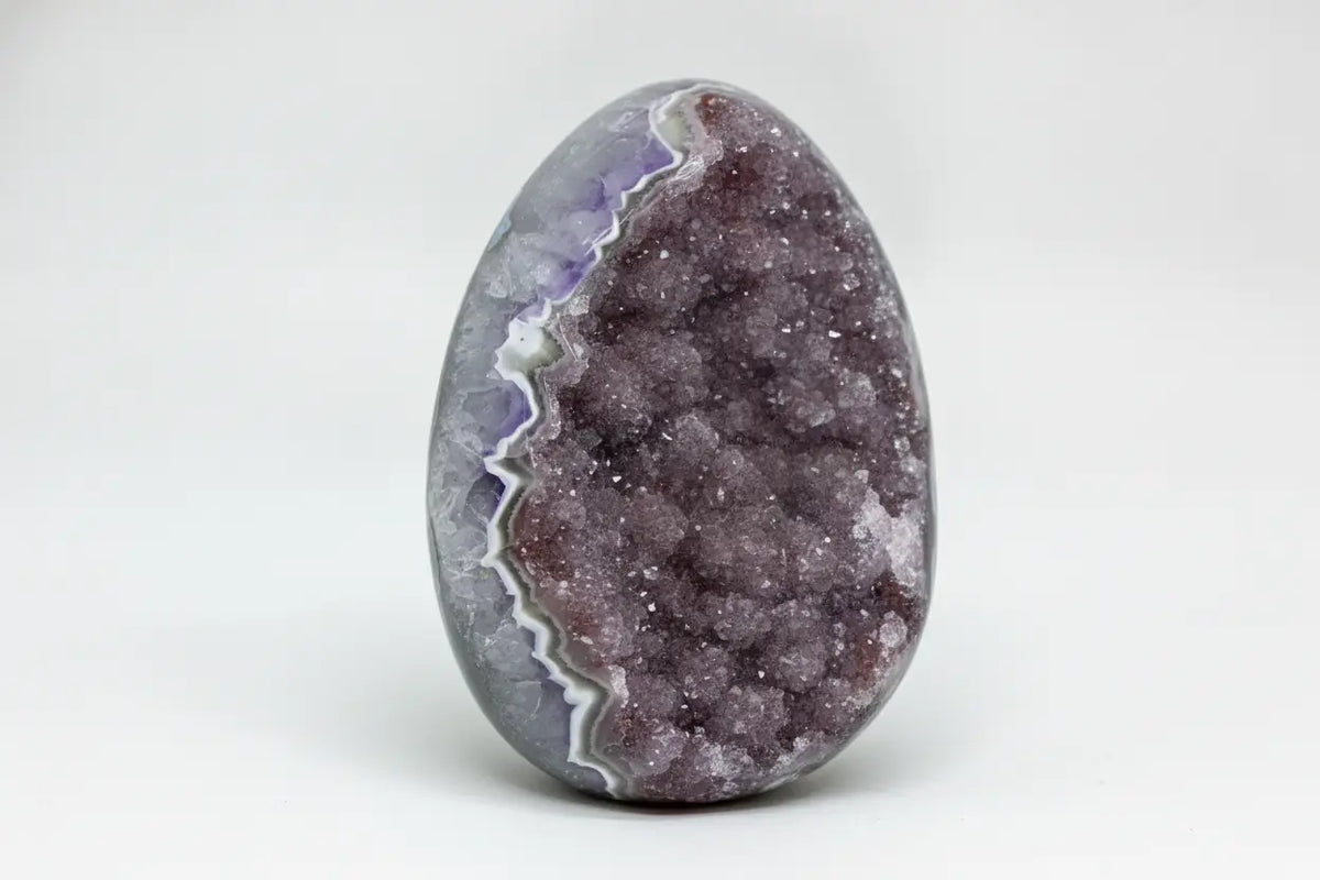Rust · Reddish Amethyst with Banded Polished Edges - view 3